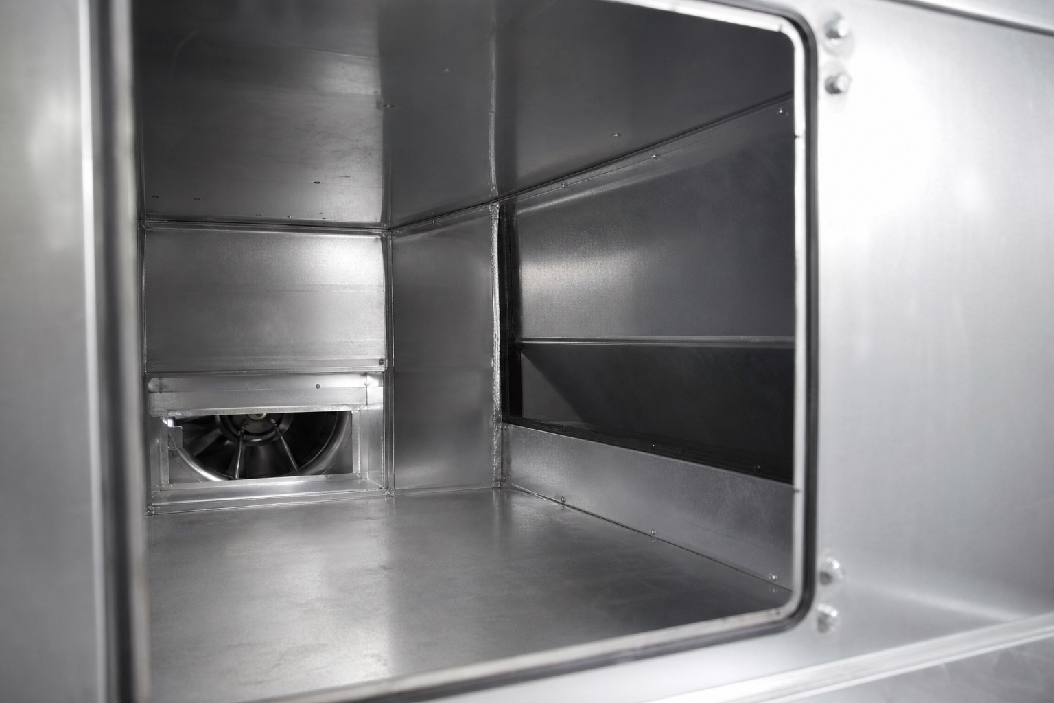 Kitchen extract ductwork in a commercial catering kitchen