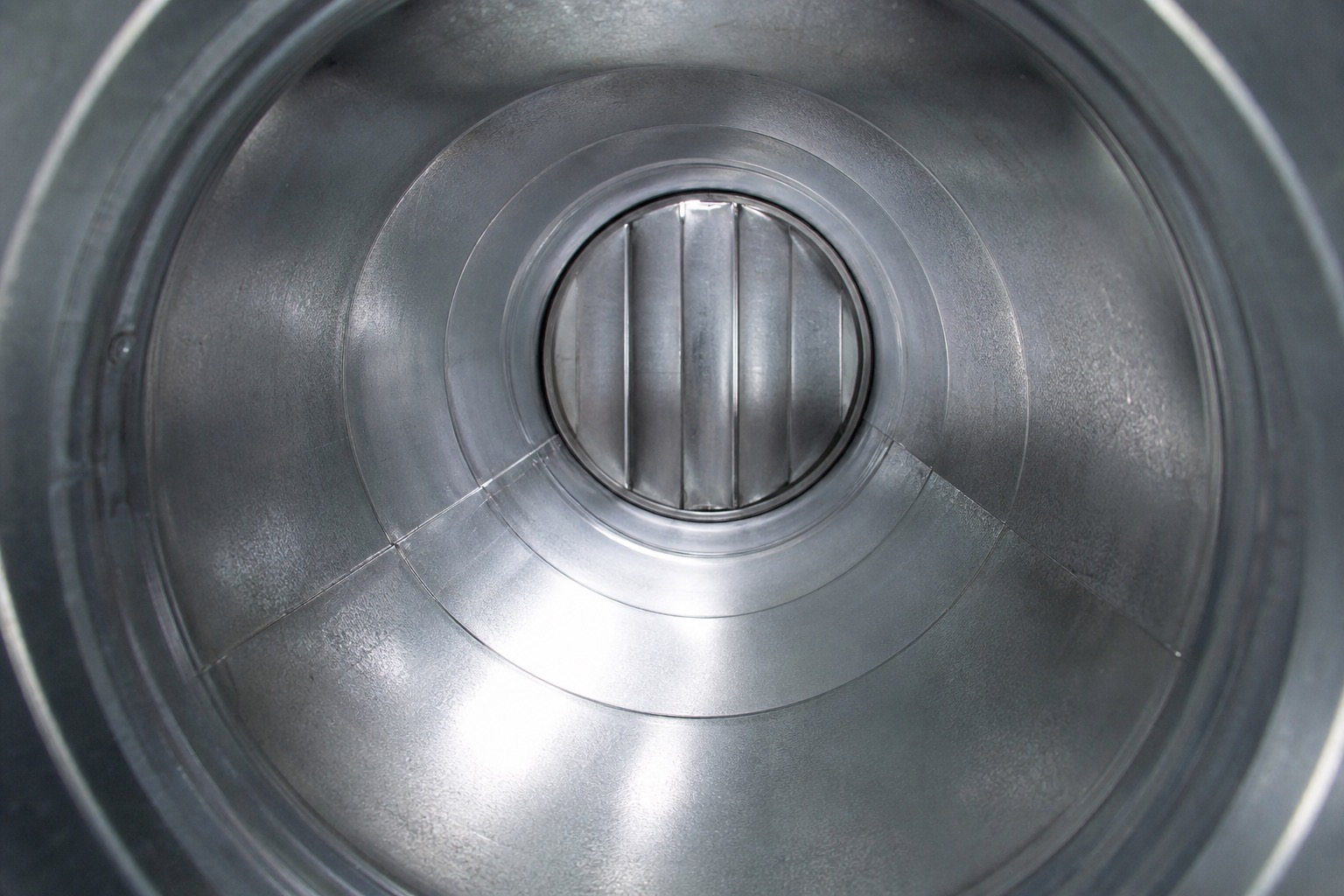 Duct interior after grease removal