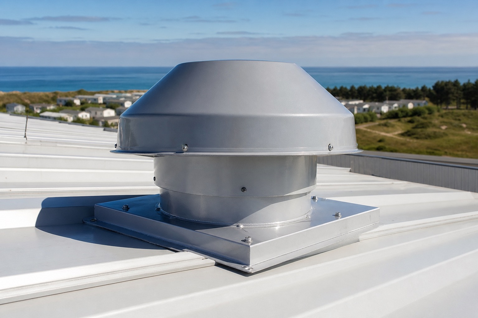 Extract fan on holiday park kitchen after degrease