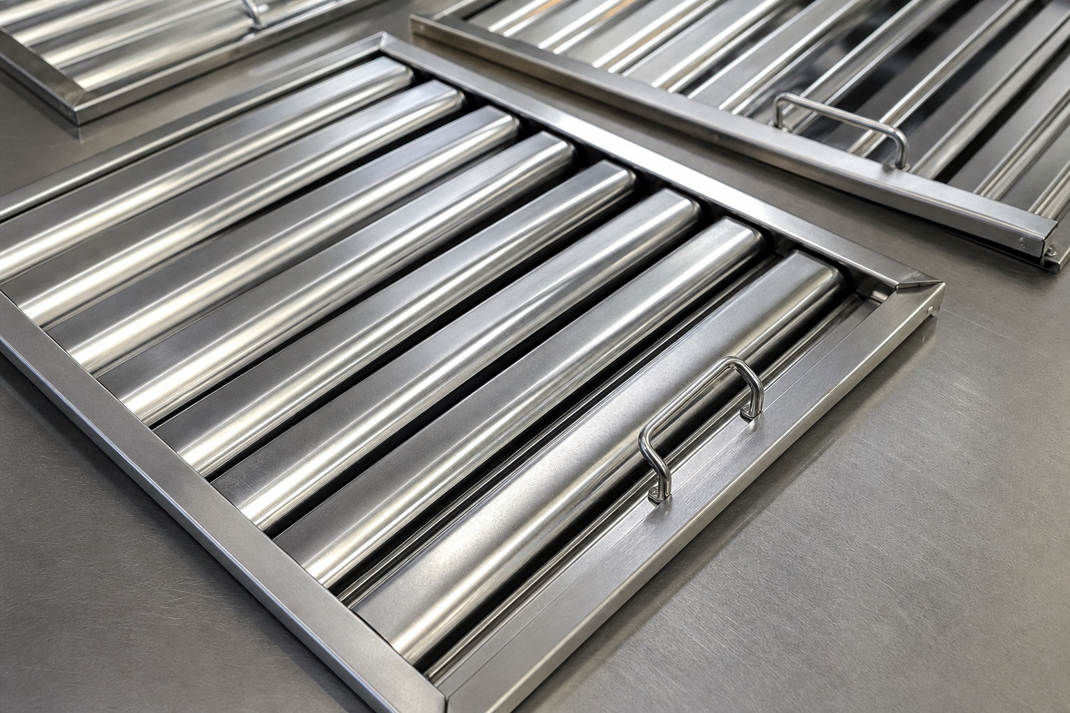 Baffle filters after deep clean