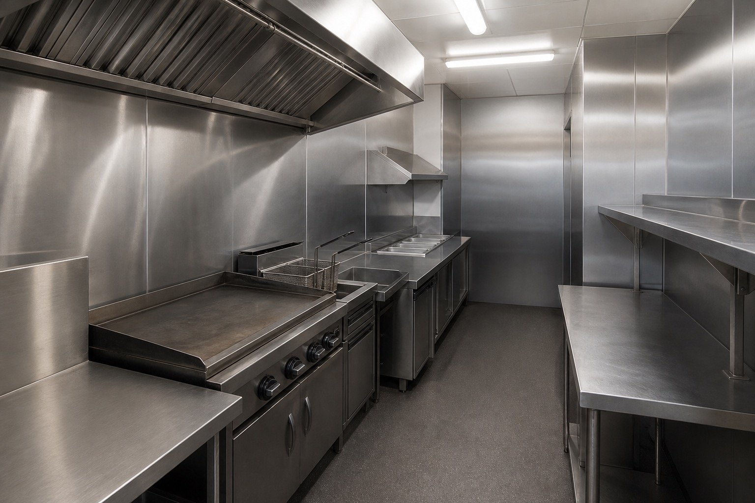 Takeaway cooking line extract after clean