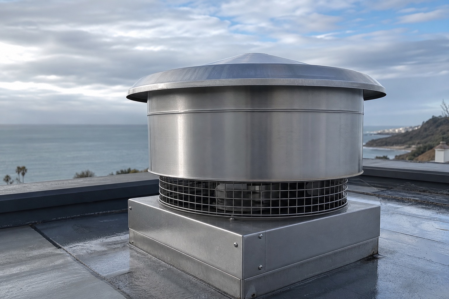 Extract fan and housing after degreasing